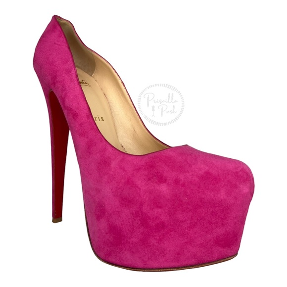 Christian Louboutin Daffodile 160mm Pumps Hot Pink Fuschia Heels Platform - Picture 9 of 16